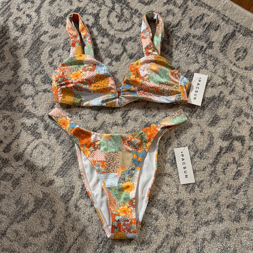 PacSun Multicolor Patchwork Bikini